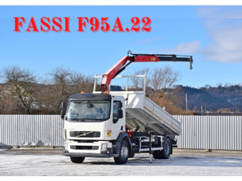 Volvo FL 290 KIPPER 4,90m * FASSI F95A.22 + FUNK * TOP - Tipper, Crane truck: picture 1