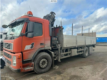 Volvo FM9 - Dropside/ Flatbed truck, Crane truck: picture 1