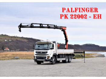 Volvo FMX 370 - Dropside/ Flatbed truck, Crane truck: picture 1