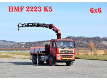 Volvo FM 12 380 Pritsche 5,20m + HMF 2223 K5+FUNK/6x6  - Crane truck: picture 1