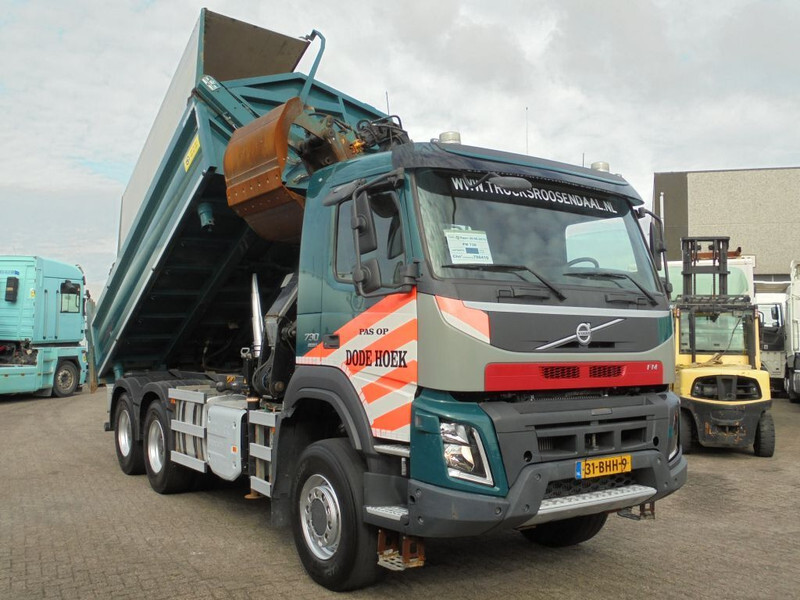 Volvo FM 370 + Euro 6 + HMF Z Crane + 6x6 + Hardox KIPPER + Multi kap - Crane truck: picture 3