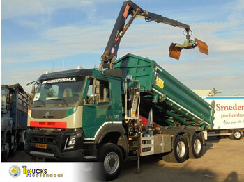 Volvo FM 370 + Euro 6 + HMF Z Crane + 6x6 + Hardox KIPPER + Multi kap - Crane truck: picture 1