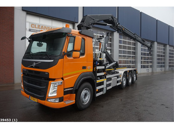 Hook lift truck, Crane truck Volvo FM 420 8x2 HMF 28 ton/meter laadkraan: picture 1