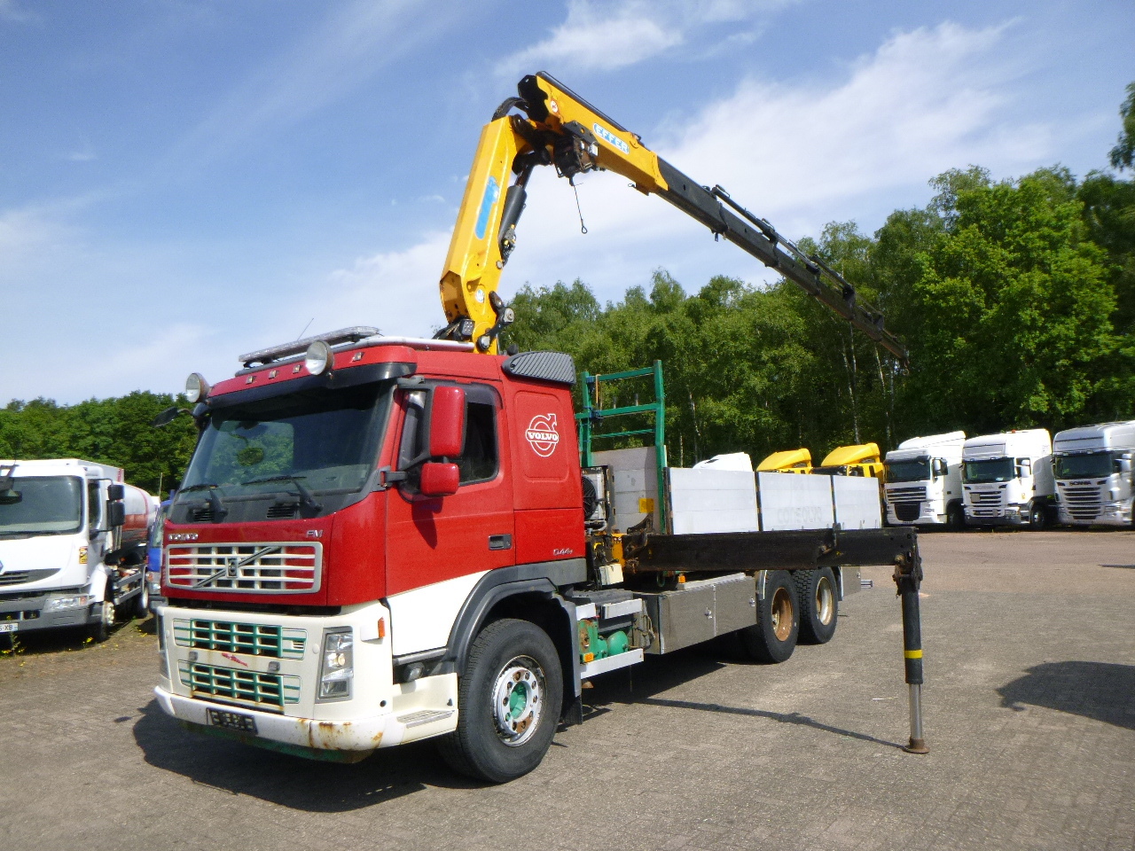 Volvo FM 440 6x2 Euro 4 + Effer 350.11/6S - Dropside/ Flatbed truck, Crane truck: picture 1