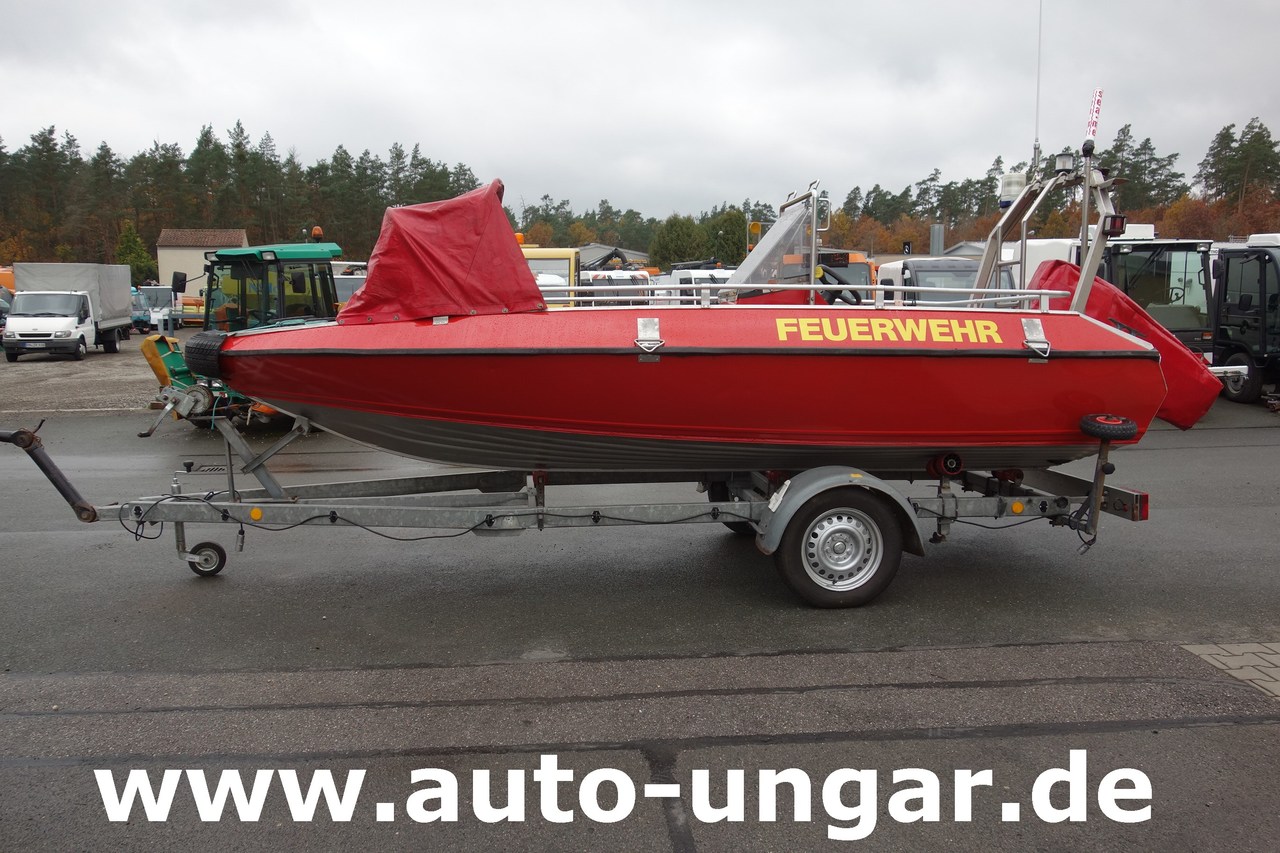 Buster Boot Fiskas RTB Alu Feuerwehrboot Mehrzweckboot Buster L Fiskars 50PS mit Anhänger - Fire truck: picture 4