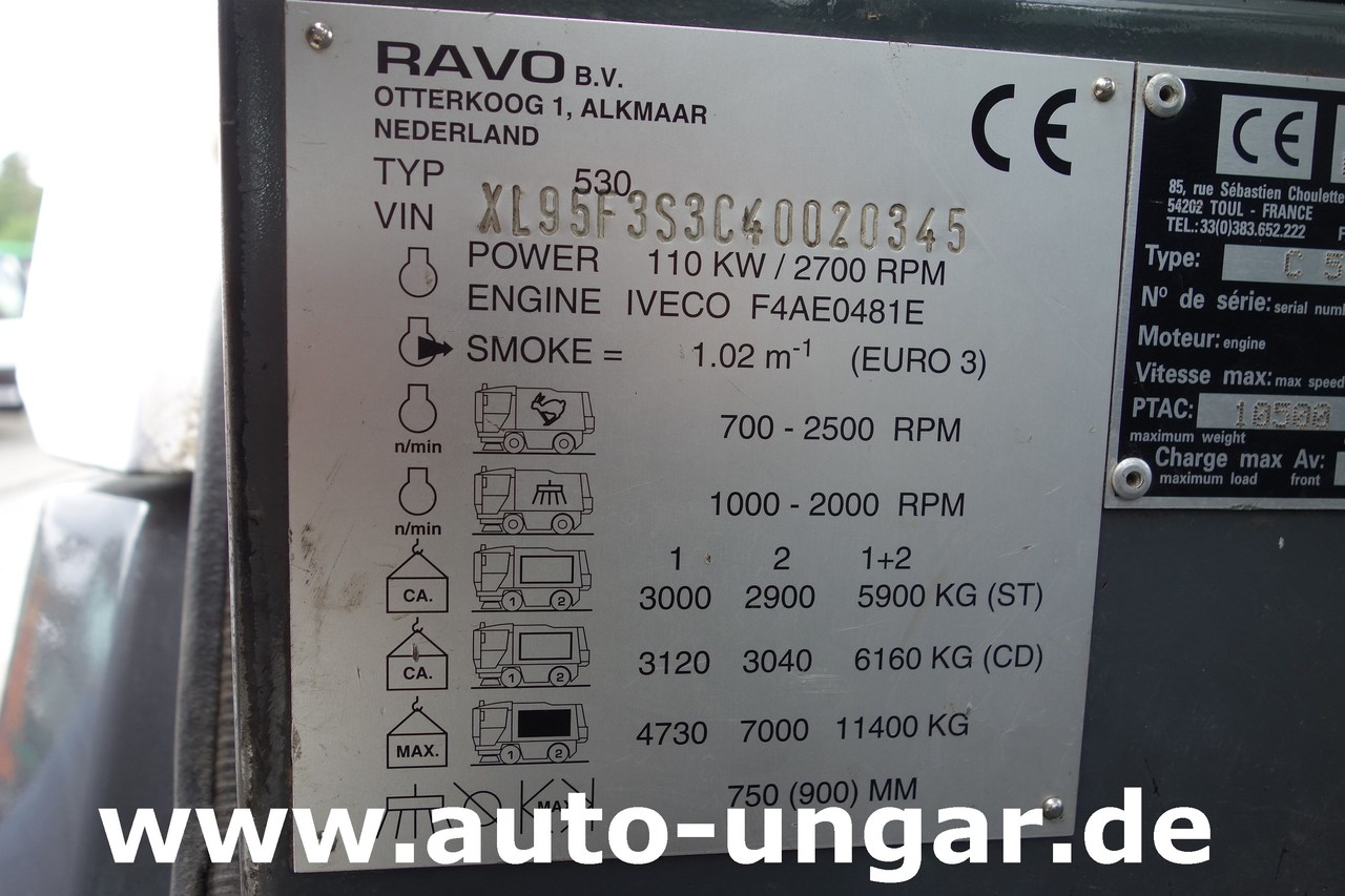 Road sweeper Ravo C540 Kehrmaschine Hydrostat - Klima - 1. Hand: picture 12