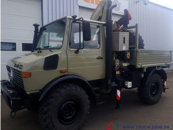 Utility/ Special vehicle Unimog U1450 4x4 Fassi Kran mit FB + Winde Bergstütze: picture 1