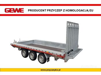 GEWE Przyczepa pod minikoparkę 4x1,8m - 3osiowa, B3500 E/1 - Plant trailer: picture 1