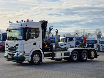 Hook lift truck, Crane truck Scania G500 XT 8x4*4 - HMF 2820K Crane - AJK 20T Hooklift - Retarder - Full air - Like new: picture 5