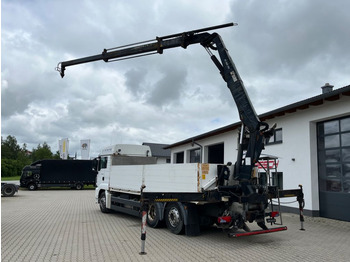 Dropside/ Flatbed truck, Crane truck MAN TGS 26.440 Baustoff mit HIAB XS 166 Kran: picture 2