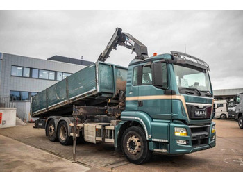 Tipper, Crane truck MAN TGS 26.440 BL + HMF 1520: picture 2