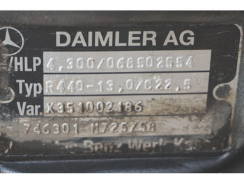 Rear axle for Truck Mercedes-Benz R440-13A/C22.5 43/10 I=4.300: picture 4