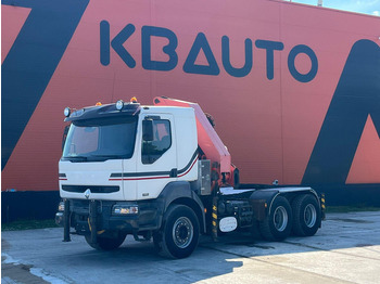 Dropside/ Flatbed truck, Crane truck Renault 420 DCI 6x4 FULL STEEL / PK32080: picture 2