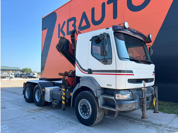 Dropside/ Flatbed truck, Crane truck Renault 420 DCI 6x4 FULL STEEL / PK32080: picture 4