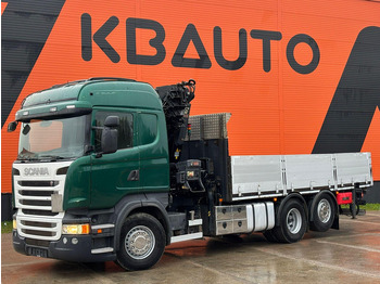 Dropside/ Flatbed truck, Crane truck Scania R 410 6x2 HIAB 322EP-5 HIPRO / PLATFORM L=6131 mm: picture 2