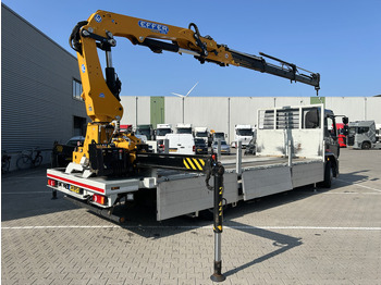 Dropside/ Flatbed truck, Crane truck DAF LF 320 FA 19T + Burg BPM 0018 Trailer / Effer 175.2/c3s Crane / NL Combi: picture 2