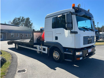 Autotransporter truck MAN TGL 12-240 4x2 BL - Fassi kran: picture 2