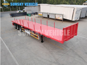 New Dropside/ Flatbed semi-trailer for transportation of containers SUNSKY 3-axle Flat Deck Trailer: picture 2