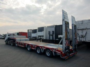 New Low loader semi-trailer HUMBAUR HTSK 30 schräg, 3-Achs Tieflader, Radmulden, Liftachse, Nachlaufachse, Verzinkt: picture 4