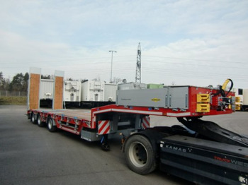 New Low loader semi-trailer HUMBAUR HTSK 30 schräg, 3-Achs Tieflader, Radmulden, Liftachse, Nachlaufachse, Verzinkt: picture 3