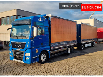 Curtainsider truck MAN TGX 18.580 4X2 LL/ Intarder/Aluklappen/Durchlade: picture 2