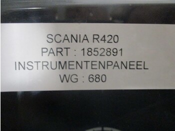 Dashboard for Truck Scania 1852891 scania r 420 euro 5: picture 2 Dashboard for Truck Scania 1852891 scania r 420 euro 5: picture 2