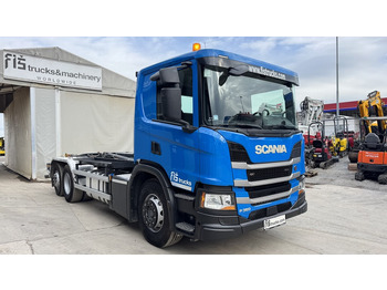 Container transporter/ Swap body truck Scania P 360 6x2 palfinger abroll tipper - steering axle: picture 3 Container transporter/ Swap body truck Scania P 360 6x2 palfinger abroll tipper - steering axle: picture 3