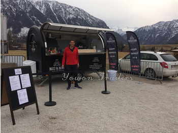 New Vending trailer for transportation of food YOWON small fiberglass food vending trailer hot dog cart for Europe: picture 2