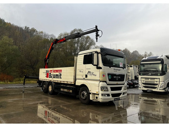 Dropside/ Flatbed truck, Crane truck MAN TGX 26.440 // 2009 // Palfinger PK 12001EH Radio // Oś skrętna i podnoszona //: picture 3 Dropside/ Flatbed truck, Crane truck MAN TGX 26.440 // 2009 // Palfinger PK 12001EH Radio // Oś skrętna i podnoszona //: picture 3