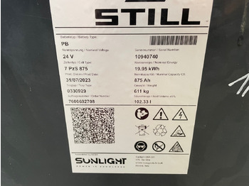Battery for Material handling equipment Sunlight 24V 7 PZS 875: picture 2 Battery for Material handling equipment Sunlight 24V 7 PZS 875: picture 2