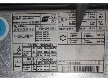 Welding equipment ESAB AB Tig 400iw: picture 4 Welding equipment ESAB AB Tig 400iw: picture 4