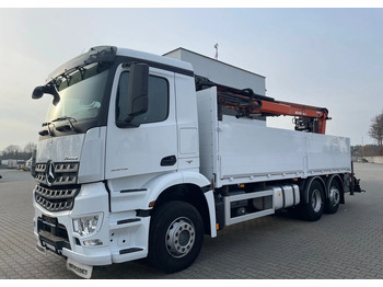Dropside/ Flatbed truck Mercedes-Benz Arocs 2545, HDS ATLAS 186.3 - PILOT: picture 2