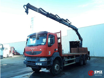 Dropside/ Flatbed truck, Crane truck Renault Kerax 430 Hiab 166B_3-remote: picture 3