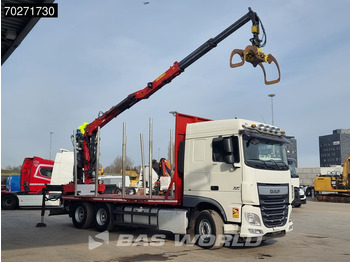 Timber truck, Crane truck DAF XF 510 6X4 Jonsered Z-Crane SC ACC Retarder Euro 6: picture 3