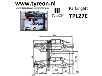 Workshop equipment TPL27E-4 car parking lift - electric release of safety locks - no air pressure required - 5 columns - 8 cars: picture 2 Workshop equipment TPL27E-4 car parking lift - electric release of safety locks - no air pressure required - 5 columns - 8 cars: picture 2