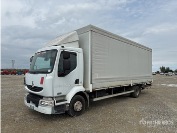 Curtainsider truck RENAULT Midlum 220