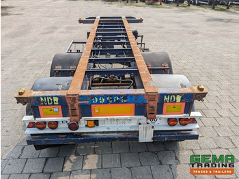Container transporter/ Swap body semi-trailer Flandria OP 20V 2A 2-Assen ROR - DrumBrakes - Leaf Suspension - 20FT (O1871): picture 5