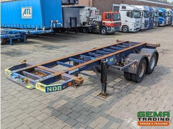 Container transporter/ Swap body semi-trailer Flandria OP 20V 2A 2-Assen ROR - DrumBrakes - Leaf Suspension - 20FT (O1871): picture 4
