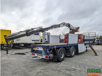 Dropside/ Flatbed semi-trailer Kennis TPD.348.R-B Kennis R-24 Rollerkraan - 3-Assen SAF - 2-StuurAssen  Trommelremmen  11/2025APK: picture 2