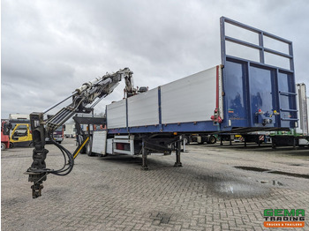 Dropside/ Flatbed semi-trailer Kennis TPD.348.R-B Kennis R-24 Rollerkraan - 3-Assen SAF - 2-StuurAssen  Trommelremmen  11/2025APK: picture 3