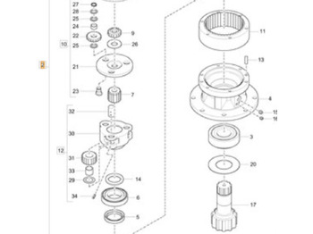 Swing motor CASE