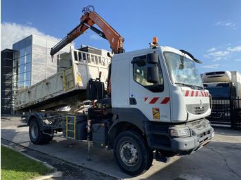 Tipper, Crane truck Renault Kerax 370 DCI 4X2 MANUAL FULL STEEL RETARDER + F: picture 1