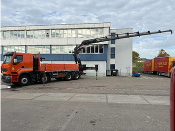Dropside/ Flatbed truck, Crane truck Renault Premium 430 8X4 EEV + HIAB 477 E-7 HIPRO + REMOTE: picture 3