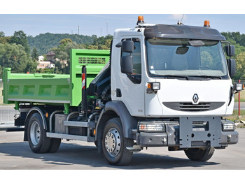 Crane truck, Tipper Renault MIDLUM 220 DXI *KIPPER 3,80m *HIAB 077 B-2 DUO: picture 4