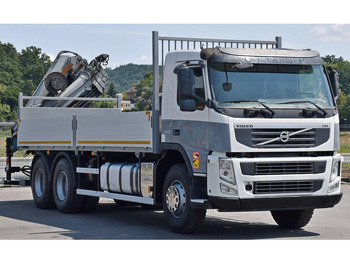 Dropside/ Flatbed truck, Crane truck Volvo FM 370: picture 3
