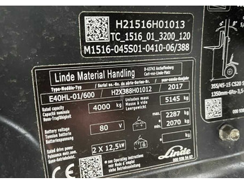 Electric forklift LINDE E