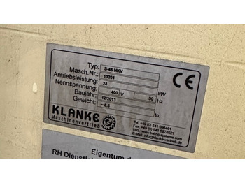 Industrial equipment Klanke S-45 HKV Karton Plastic Press: picture 4