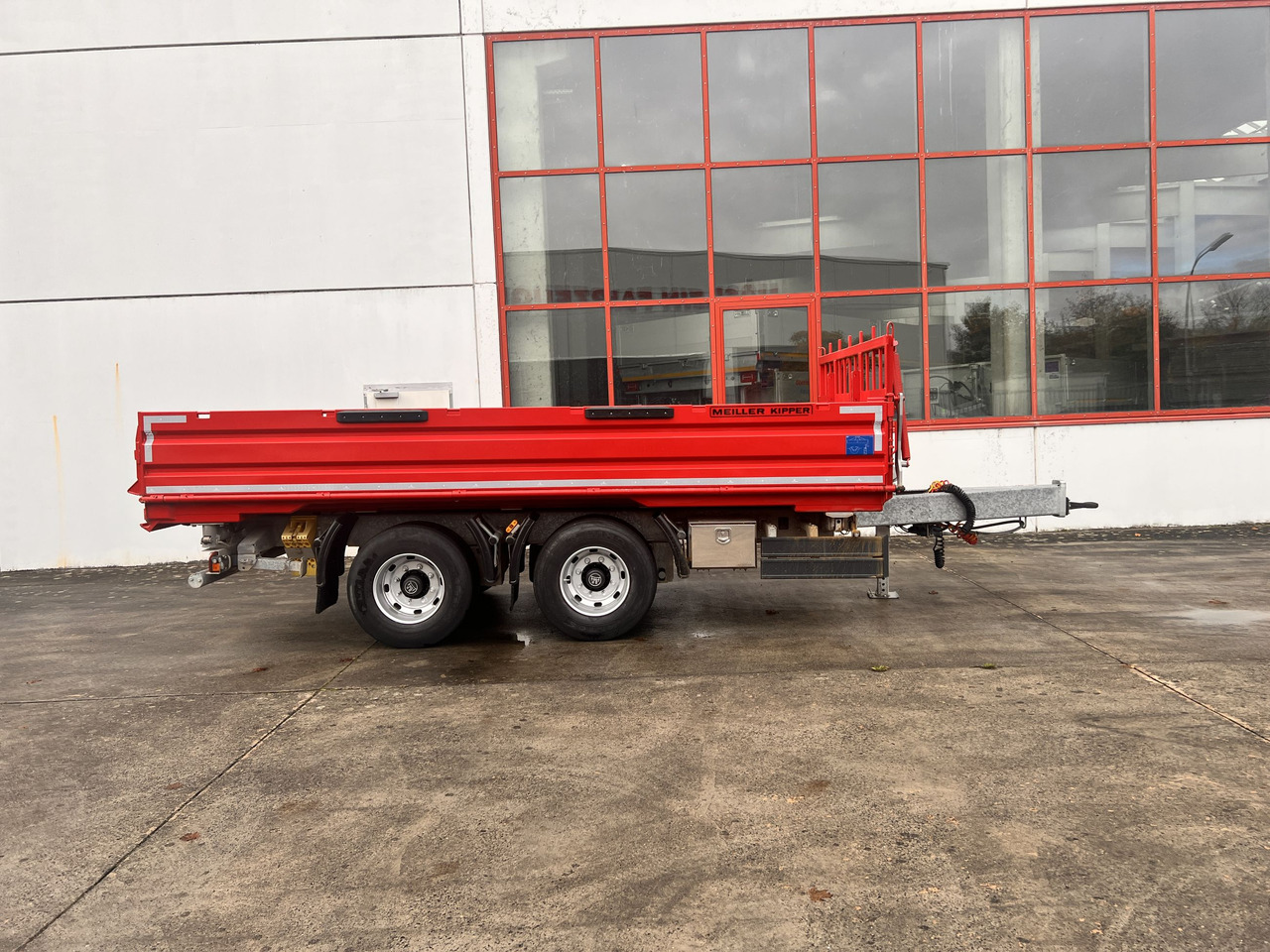Meiller MZDAL  18 t Tandemkipper Tieflader Schotter- Klappe, neuwertig - Tipper trailer: picture 2 Meiller MZDAL  18 t Tandemkipper Tieflader Schotter- Klappe, neuwertig - Tipper trailer: picture 2