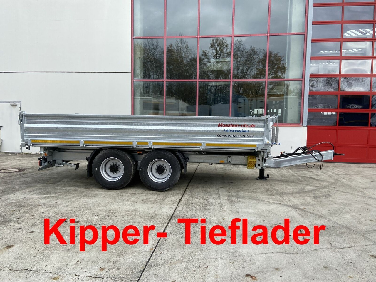 Möslein 14 t Tandemkipper Tieflader Breite Reifen-- Neu - Tipper trailer: picture 1 Möslein 14 t Tandemkipper Tieflader Breite Reifen-- Neu - Tipper trailer: picture 1