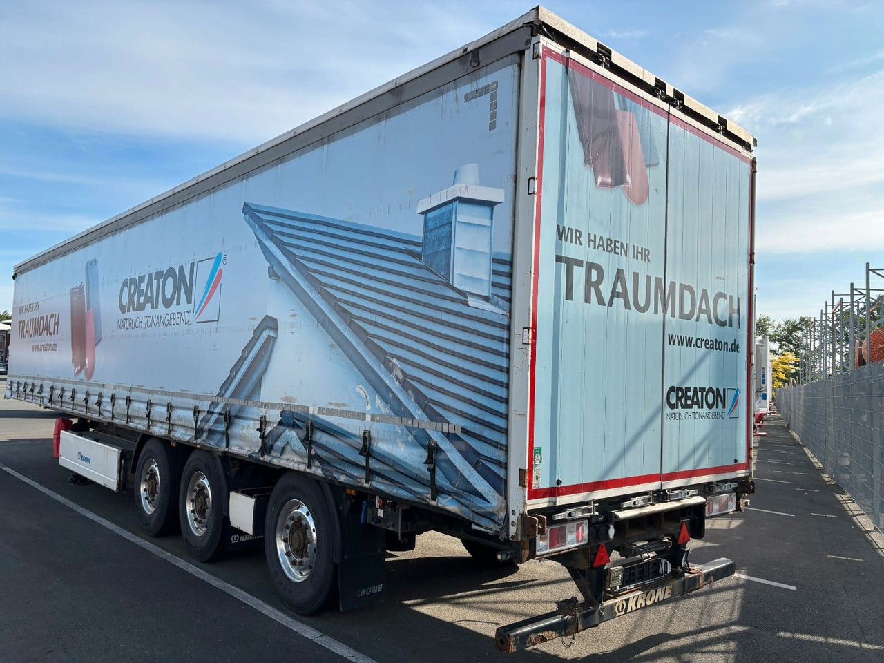 Krone SD Plane Mitnahmestapler Nachlaufachse - Curtainsider semi-trailer: picture 2 Krone SD Plane Mitnahmestapler Nachlaufachse - Curtainsider semi-trailer: picture 2